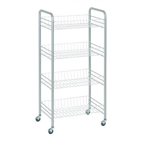 עגלת ירקות מתכת עם גלגלים 4 קומות WINNER